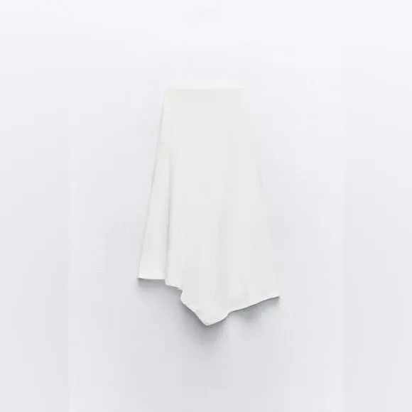 Zara ASYMMETRICAL SKIRT IN RIBBED FABRIC - Picture 12 of 15